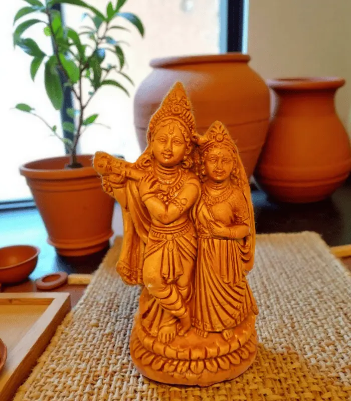 Handmade Terracotta Radha Krishna
