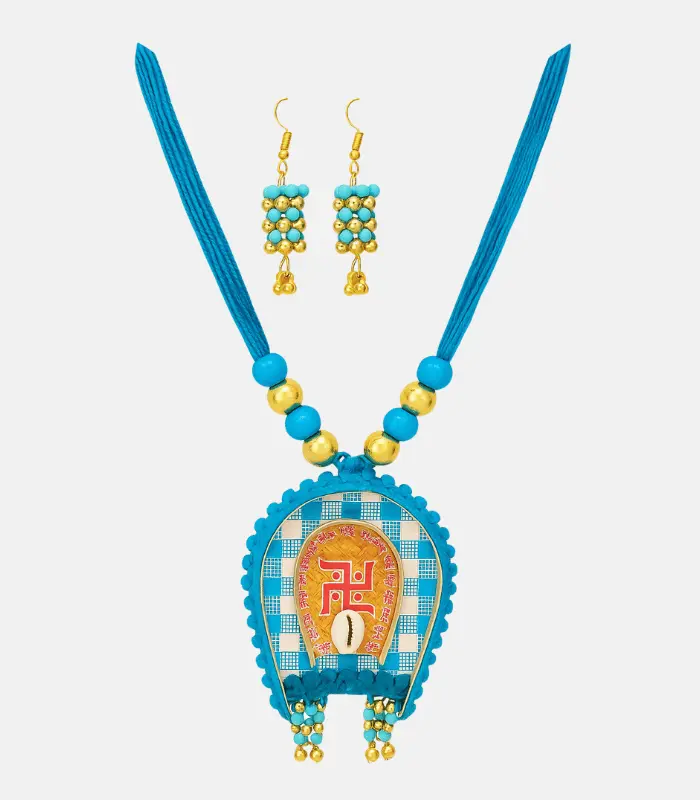 cyan blue double kulo handmade jewellery