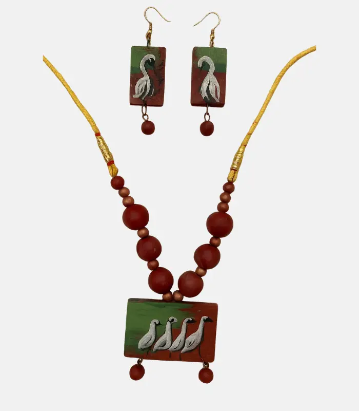 hansa handmade clay jewellery set