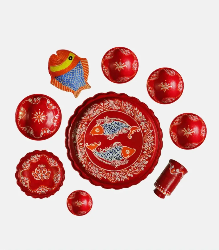 aiburobhat hand painted thali set