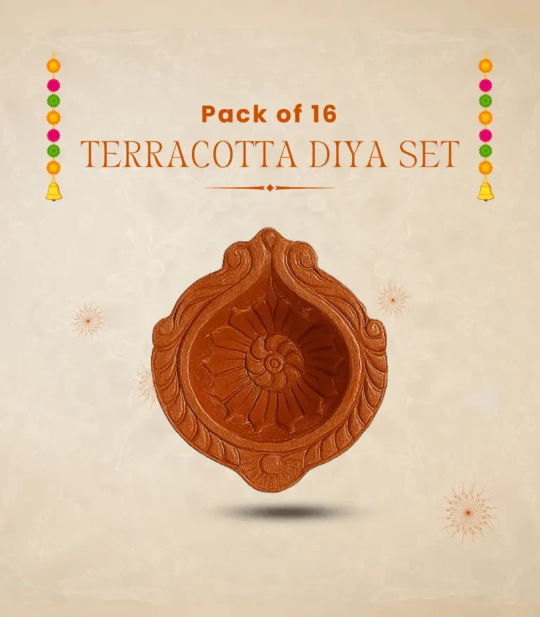 diwali clay diya set