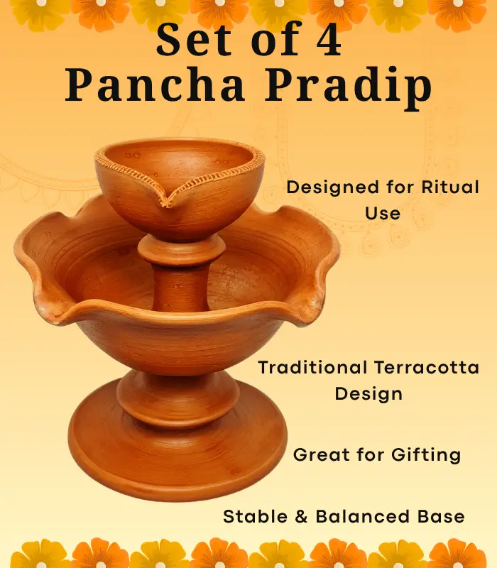 terracotta clay pancha pradip