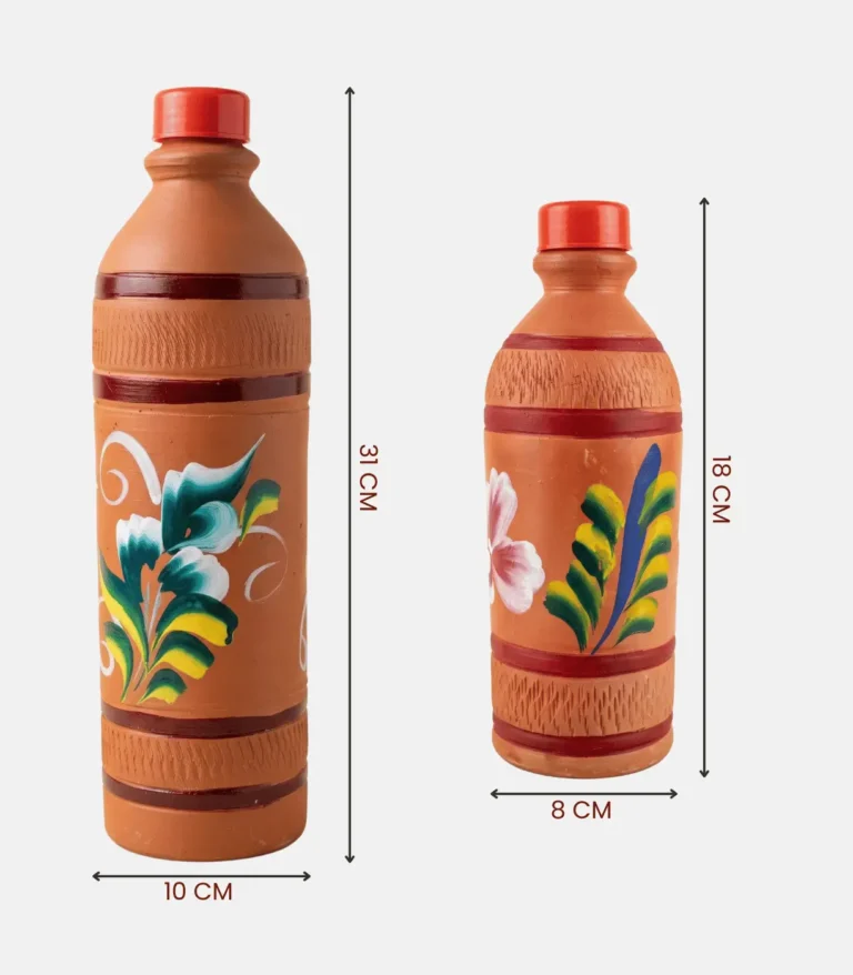 500ml and 1litre water bottle dimensions