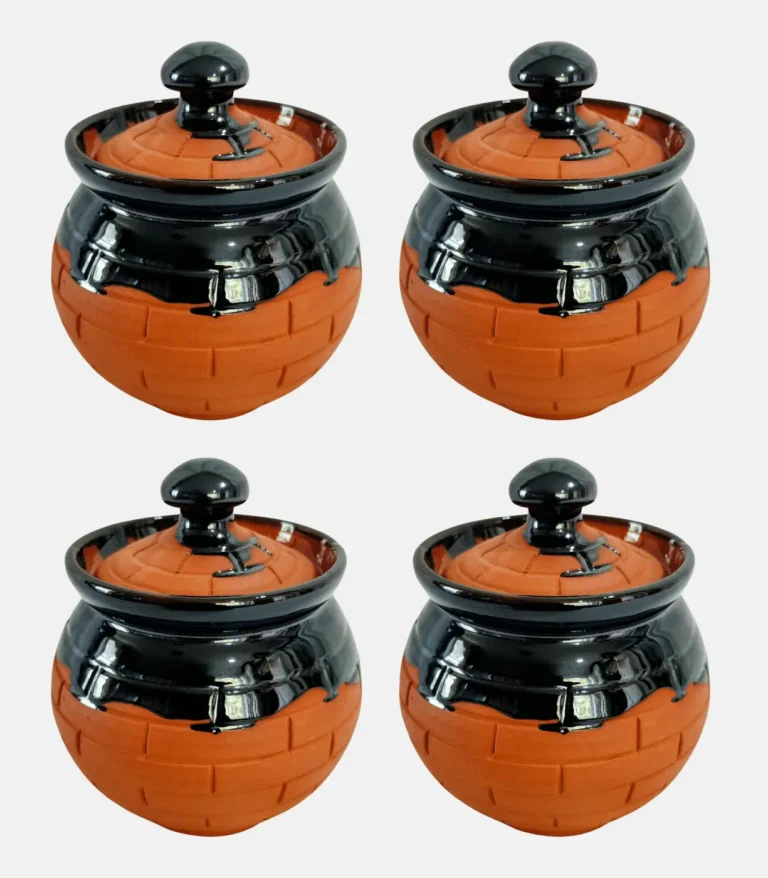 terracotta sugar pots with lid